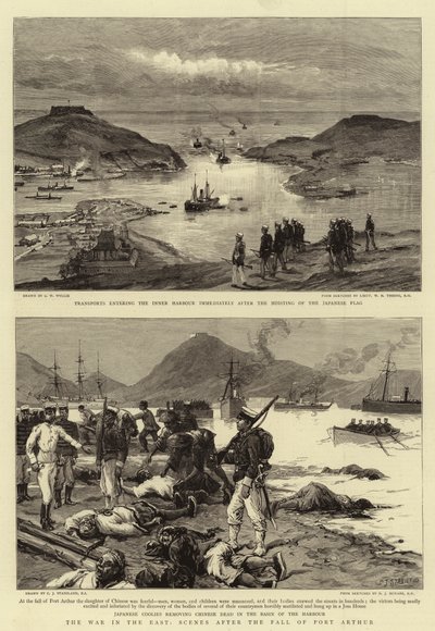 La Guerre en Orient, Scènes après la Chute de Port Arthur - Charles William Wyllie